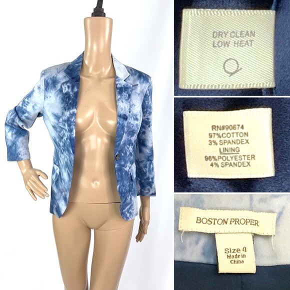 🎉👠HOST PICK👗🎉 BOSTON PROPER Tie Dyed Blazer - Picture 6 of 8